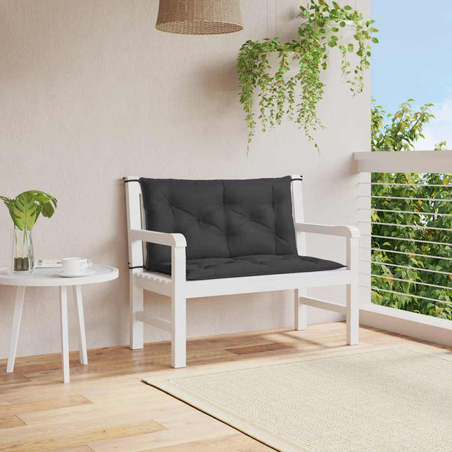 Cuscino per Panca Nero 100x(50+50)x7cm in Tessuto Oxford