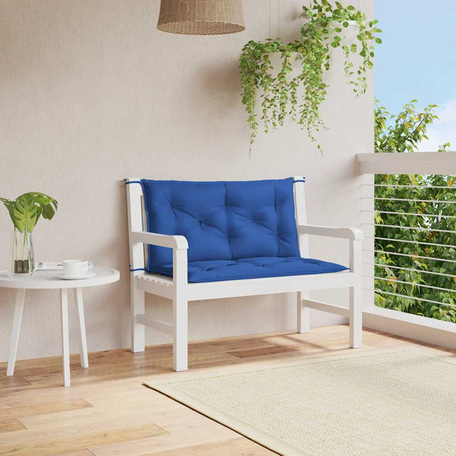 Cuscino per Panca Blu 100x(50+50)x7cm in Tessuto Oxford