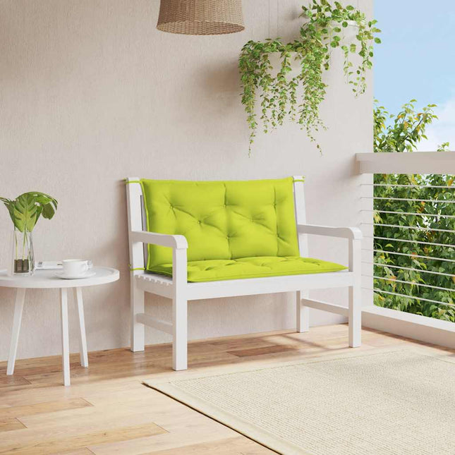 Cuscino Panca Verde Intenso 100x(50+50)x7cm in Tessuto Oxford