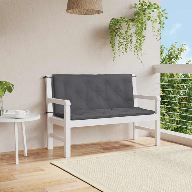 Cuscino per Panca Antracite 120x(50+50)x7cm in Tessuto Oxford