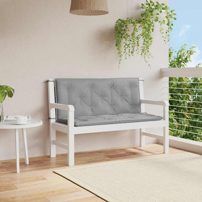 Cuscino per Panca Grigio 120x(50+50)x7cm in Tessuto Oxford