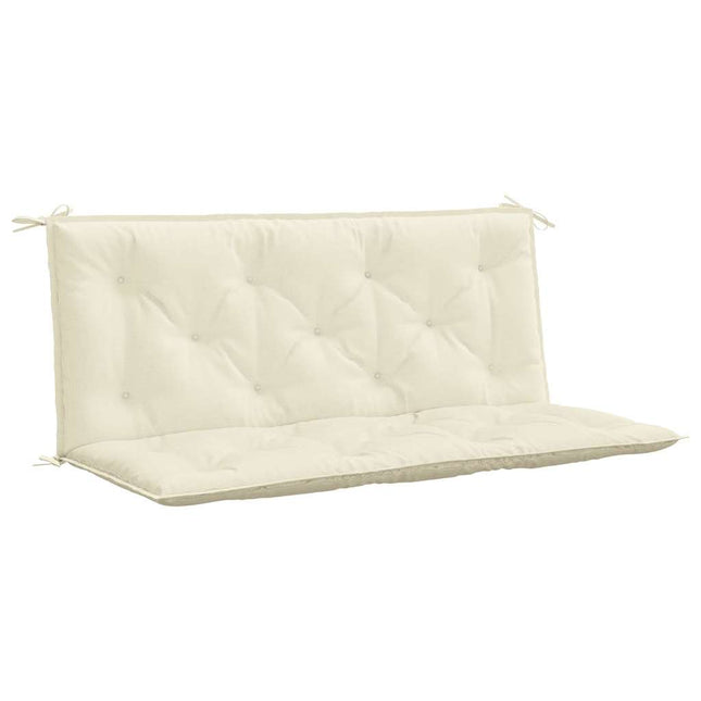 Cuscino per Panca Bianco Crema 120x(50+50)x7cm Tessuto Oxford