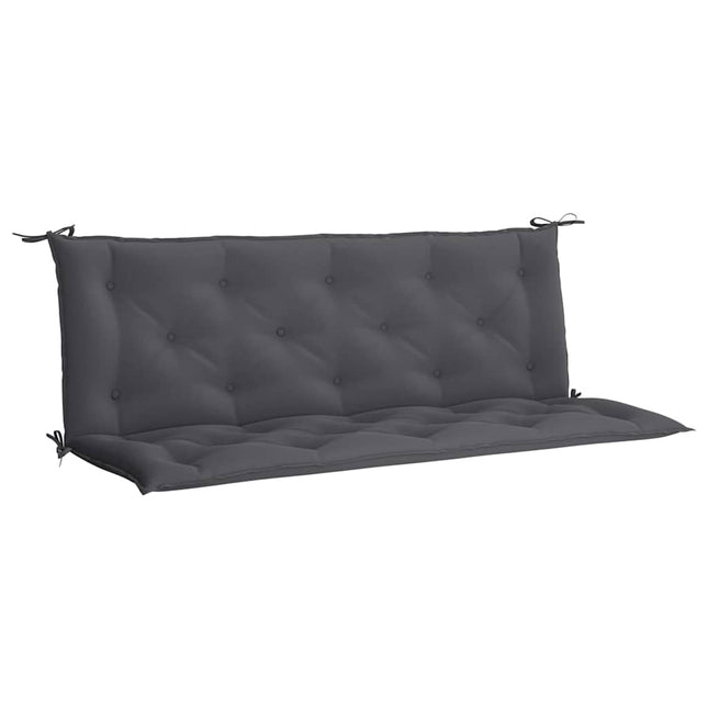 Cuscini Panca Giardino 2pz Antracite 150x50x7cm Tessuto Oxford
