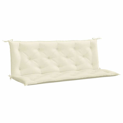 Cuscini Panca Giardino 2pz Bianco Crema 150x50x7 Tessuto Oxford