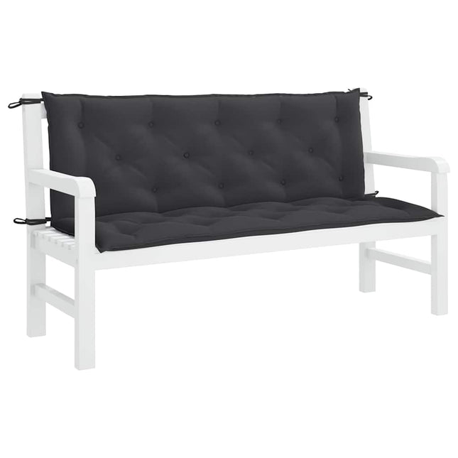Cuscino per Panca Nero 150x(50+50)x7cm in Tessuto Oxford