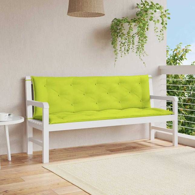 Cuscino per Panca Verde Intenso 150x(50+50)x7cm Tessuto Oxford