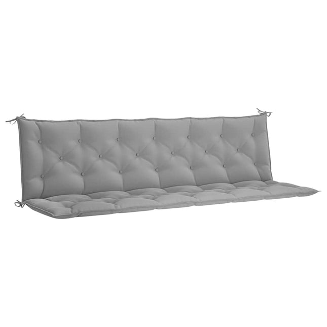 Cuscini per Panca 2 pz Grigi 200x50x7 cm in Tessuto Oxford