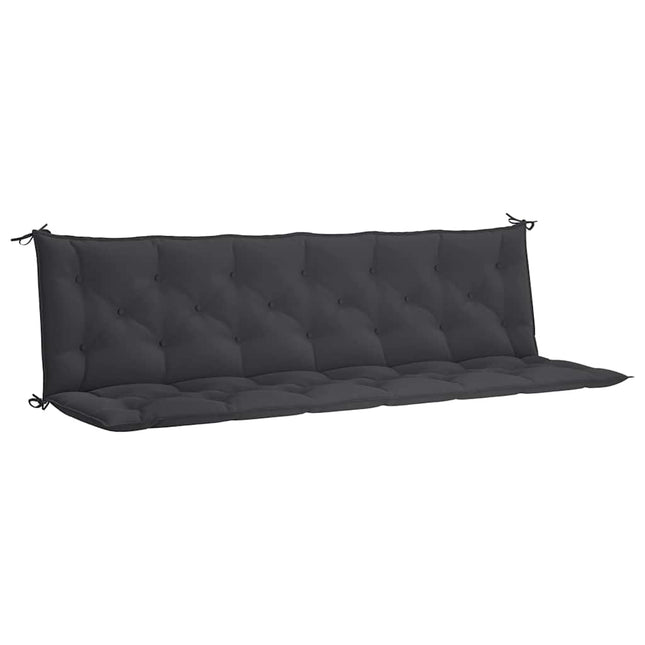 Cuscini per Panca 2 pz Neri 200x50x7 cm in Tessuto Oxford