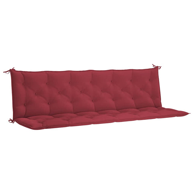 Cuscini per Panca 2 pz Rosso Vino 200x50x7 cm in Tessuto Oxford