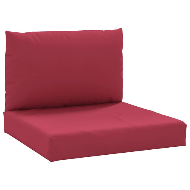 Cuscini per Pallet 2 pz Rosso Vino in Tessuto Oxford