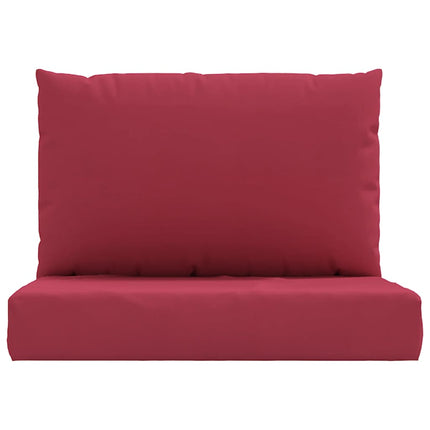 Cuscini per Pallet 2 pz Rosso Vino in Tessuto Oxford