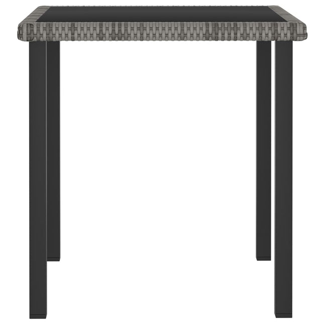 Tavolo da Pranzo da Giardino Grigio 70x70x73 cm in Polyrattan
