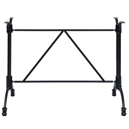 Gamba per Tavolino da Bar Nero 93x60x72 cm in Alluminio