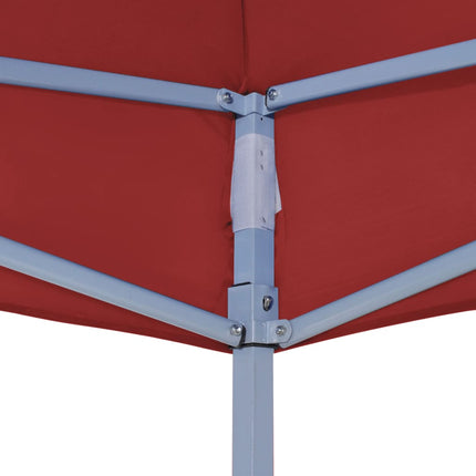 Tetto per Tendone per Feste 6x3 m Rosso Borgogna 270 g/mÂ²