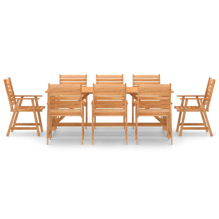 Set Pranzo da Giardino 9 pz in Legno Massello di Acacia