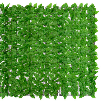 Paravento da Balcone con Foglie Verdi 300x150 cm