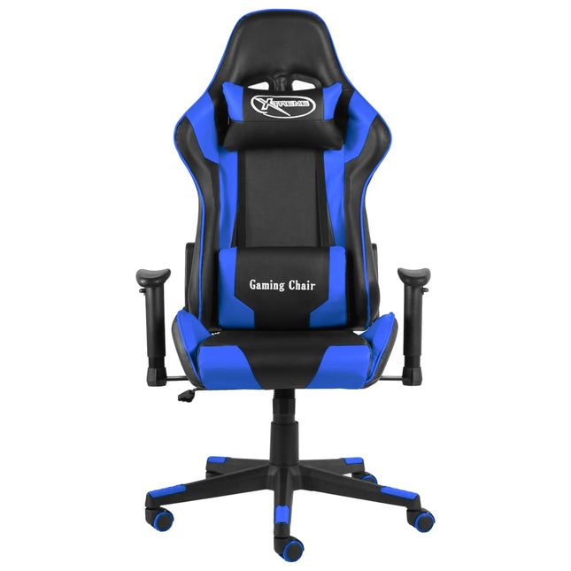 Sedia da Gaming Girevole Blu in PVC