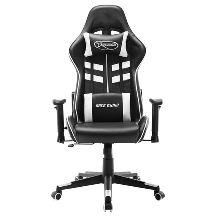 Sedia da Gaming Nera e Bianca in Similpelle