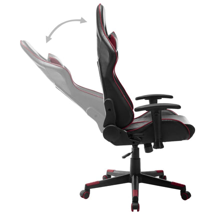 Sedia da Gaming Nera e Rosso Vino in Similpelle