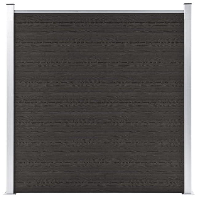 Pannello di Recinzione in WPC 180x186 cm Nero