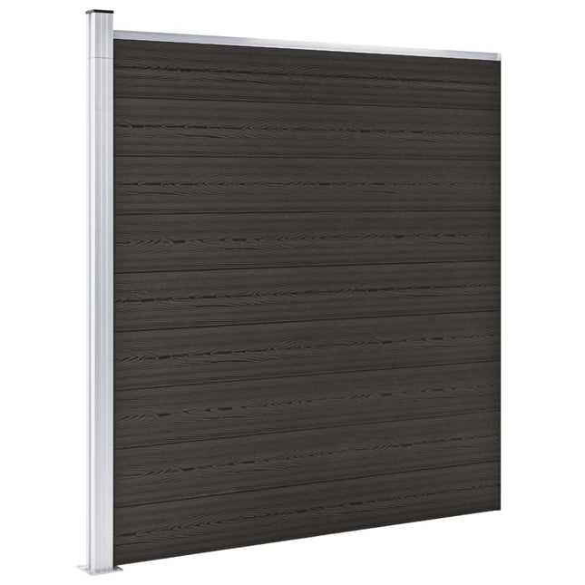Pannello di Recinzione in WPC 175x186 cm Nero