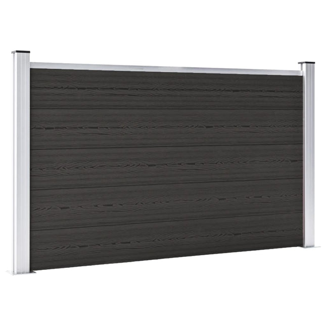 Pannello di Recinzione in WPC 180x105 cm Nero
