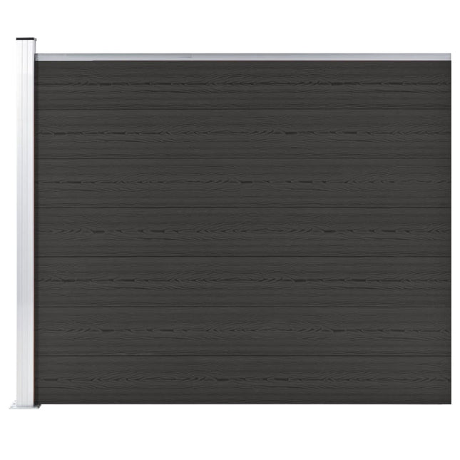 Pannello di Recinzione in WPC 175x146 cm Nero