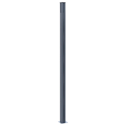 Pali di Recinzione 2 pz Grigio Scuro 185 cm in Alluminio