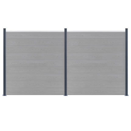 Pali di Recinzione 3 pz Grigio Scuro 185 cm in Alluminio