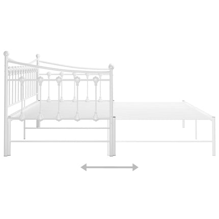 Telaio Divano Letto Estraibile Bianco in Metallo 90x200 cm