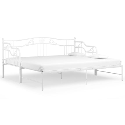 Telaio Divano Letto Estraibile Bianco in Metallo 90x200 cm