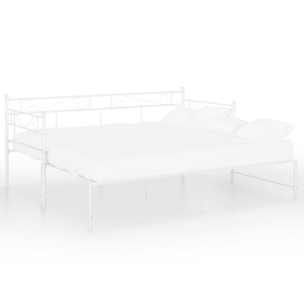 Telaio Divano Letto Estraibile Bianco in Metallo 90x200 cm