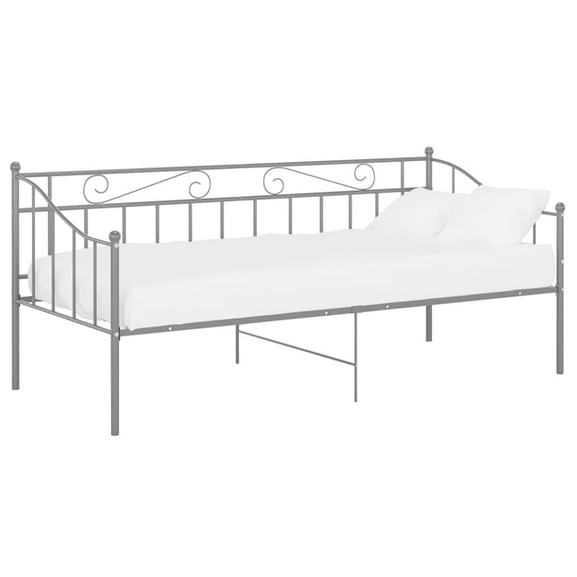 Telaio Divano Letto Grigio in Metallo 90x200 cm