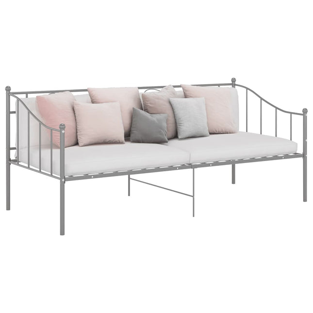 Telaio Divano Letto Grigio in Metallo 90x200 cm