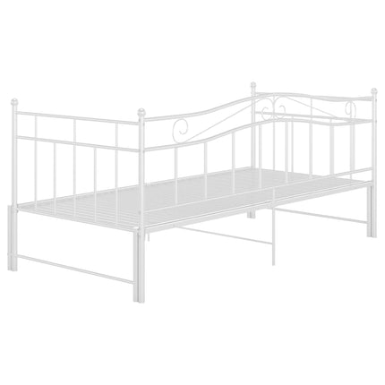 Telaio Divano Letto Estraibile Bianco in Metallo 90x200 cm