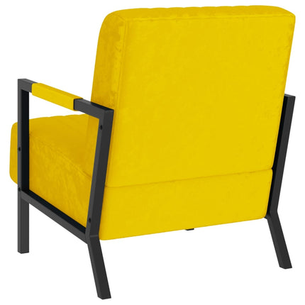 Poltrona Giallo Senape in Velluto