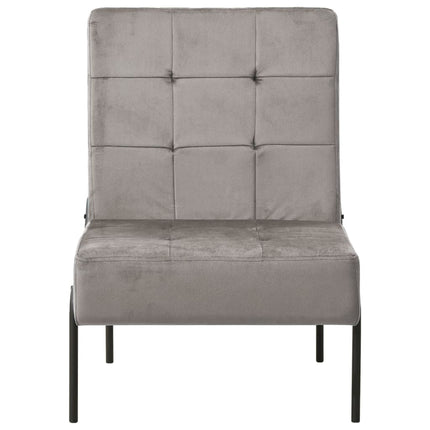Poltrona Relax 65x79x87 cm Grigio Chiaro in Velluto