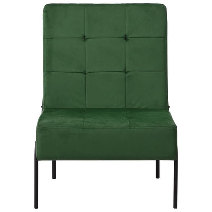 Poltrona Relax 65x79x87 cm Verde Scuro in Velluto