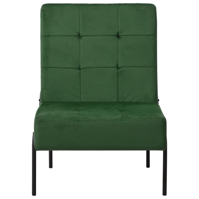 Poltrona Relax 65x79x87 cm Verde Scuro in Velluto
