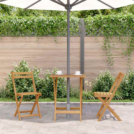 Tavolo da Giardino Pieghevole 60x60x75 cm in Massello di Acacia