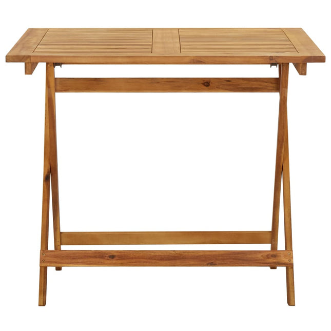Tavolo da Giardino Pieghevole 90x90x75 cm in Massello d'Acacia