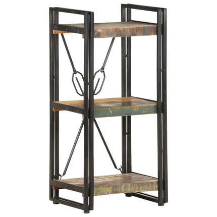 Libreria a 3 Ripiani 40x30x80 cm in Massello di Recupero
