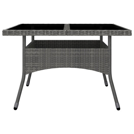 Set Mobili da Pranzo da Giardino 9 pz Polyrattan Acacia Grigio