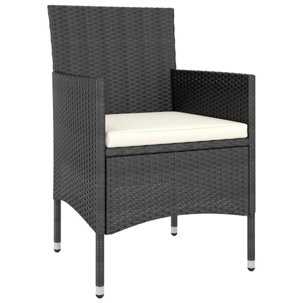 Set Mobili da Pranzo Giardino 5pz Polyrattan e Massello Acacia