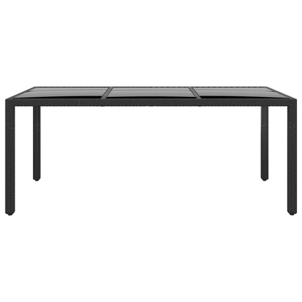 Set da Pranzo da Giardino 9 pz in Polyrattan Nero