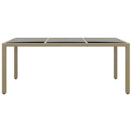 Set Mobili da Pranzo per Giardino 5 pz in Polyrattan Beige