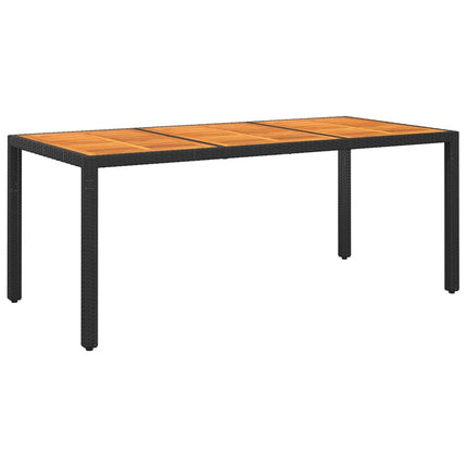 Set Mobili da Pranzo per Giardino 9 pz in Polyrattan Nero