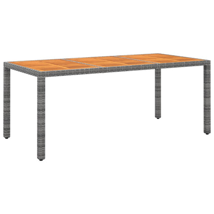 Set Mobili da Pranzo per Giardino 9 pz in Polyrattan Grigio