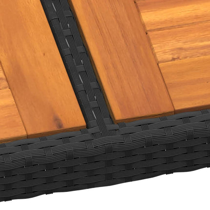 Set da Pranzo da Giardino 11 pz in Polyrattan Nero