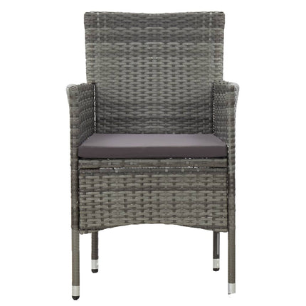 Set Pranzo da Giardino 11pz in Polyrattan Grigio